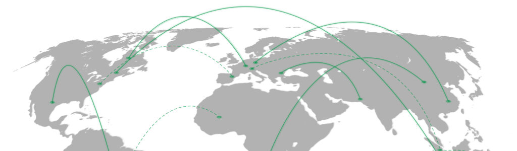 Weltkarte für globale B2B-Plattform