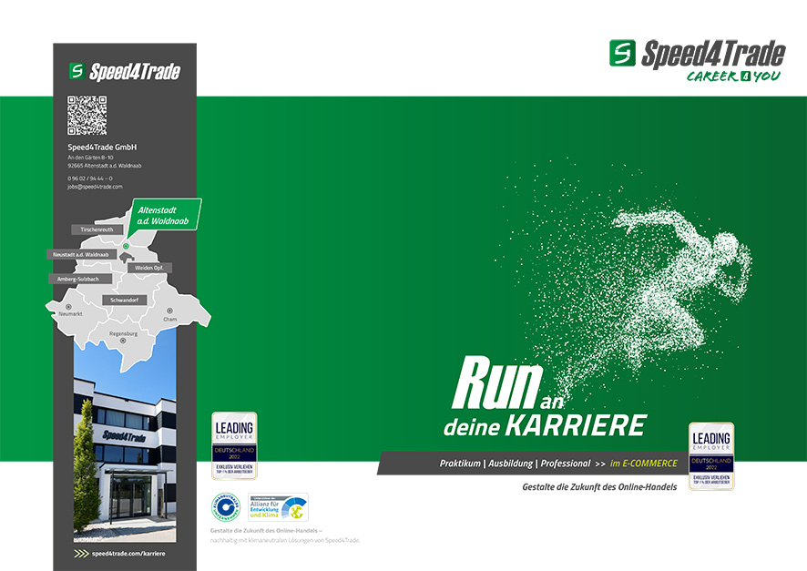 Abbildung Karriereflyer von Speed4Trade
