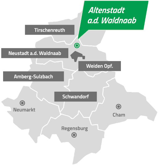 Landkarte Oberpfalz