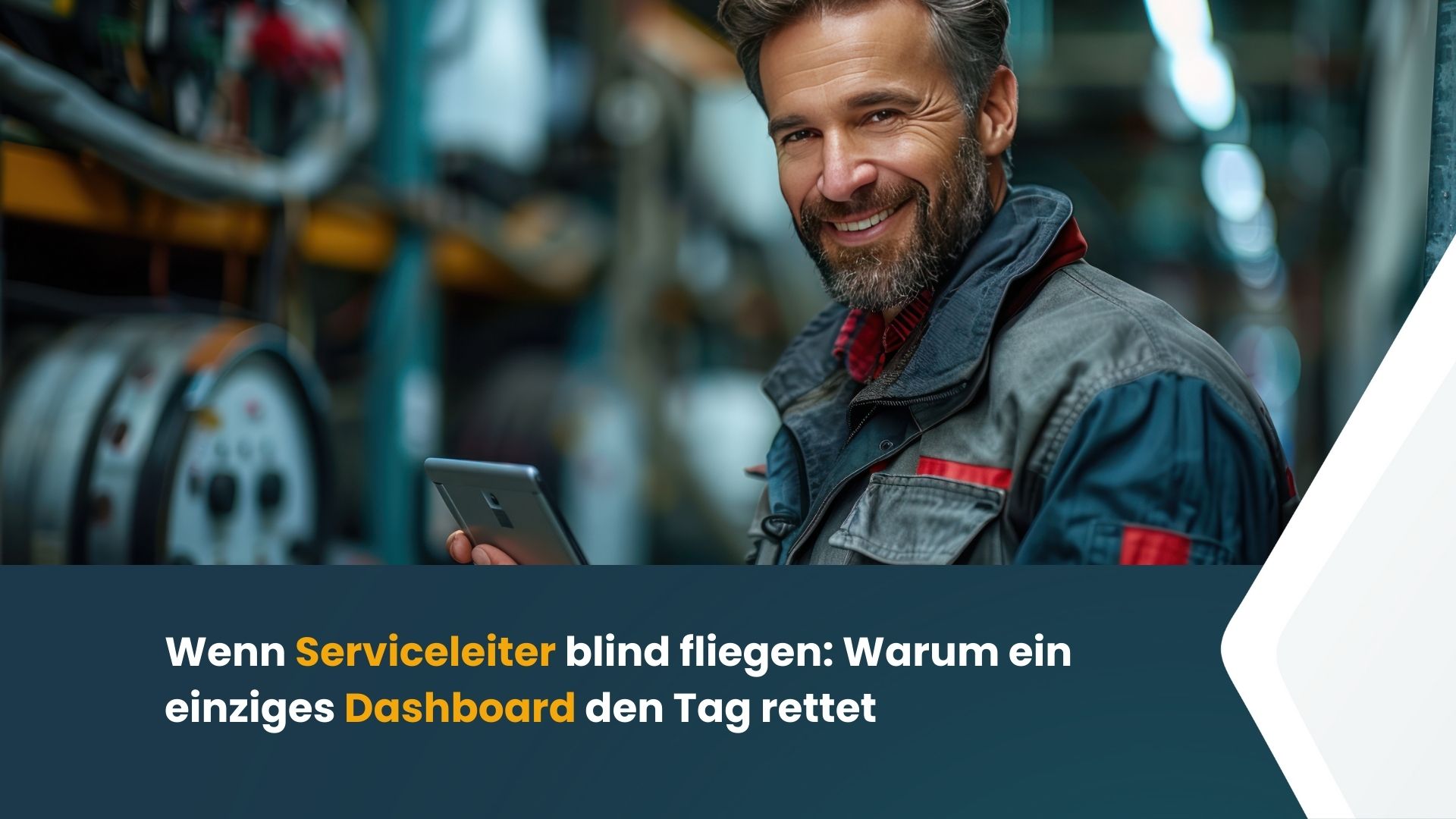 Serviceleiter mit Dashboard